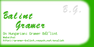 balint gramer business card